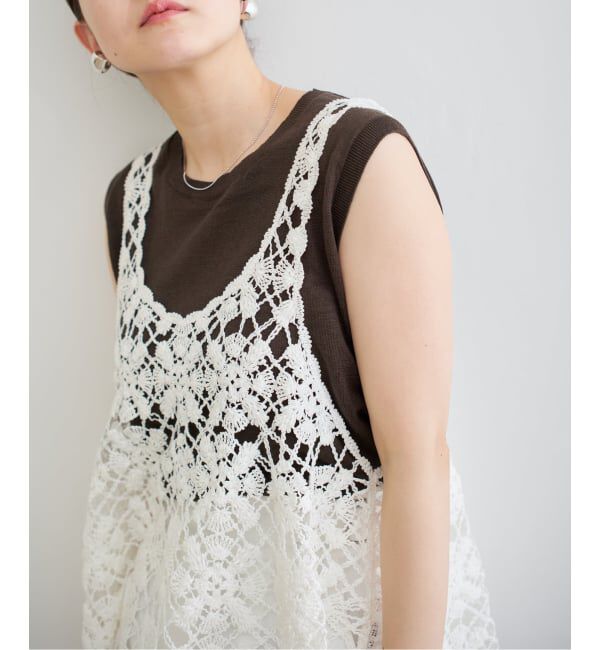 IENA「《追加》クロシェタンク」|ニット・セーター|