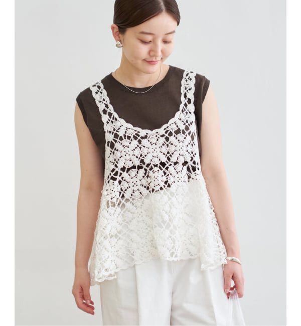 IENA「《追加》クロシェタンク」|ニット・セーター|