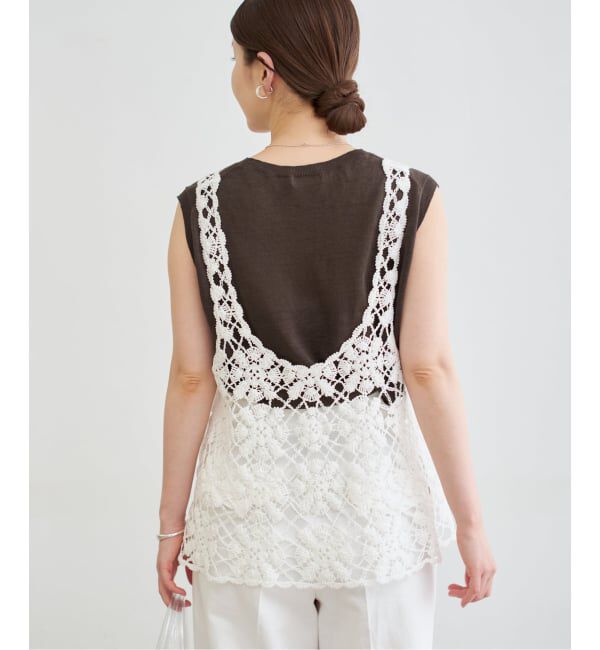 IENA「《追加》クロシェタンク」|ニット・セーター|