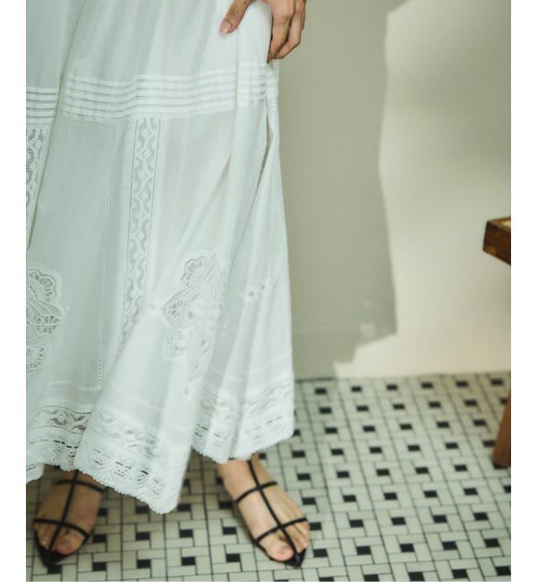 IENA「《WEB限定/追加》コットンレーススカート」|スカート|