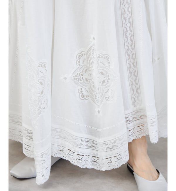 IENA「《WEB限定/追加》コットンレーススカート」|スカート|