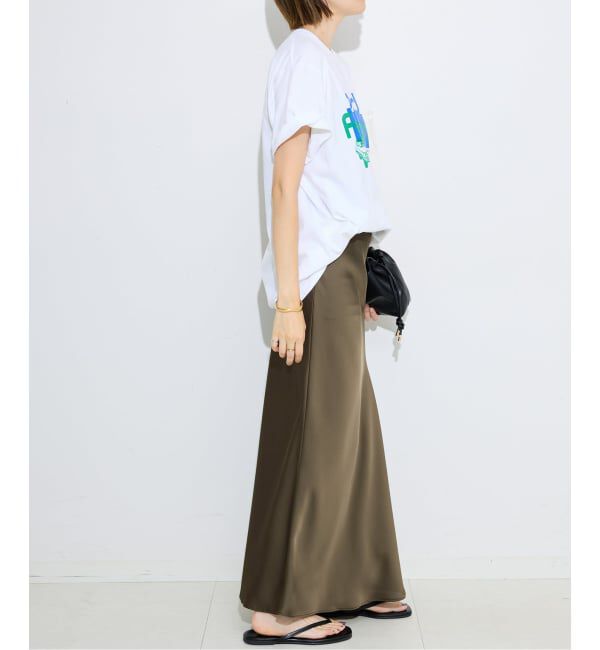 SLOBE IENA「サテンナロースカート」|スカート|
