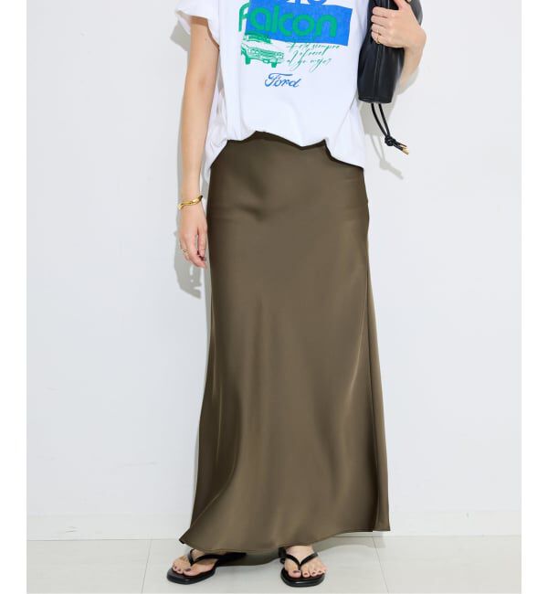 SLOBE IENA「サテンナロースカート」|スカート|
