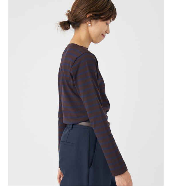 IENA「《追加2》SEATTLEボーダープルオーバー」|ニット・セーター|