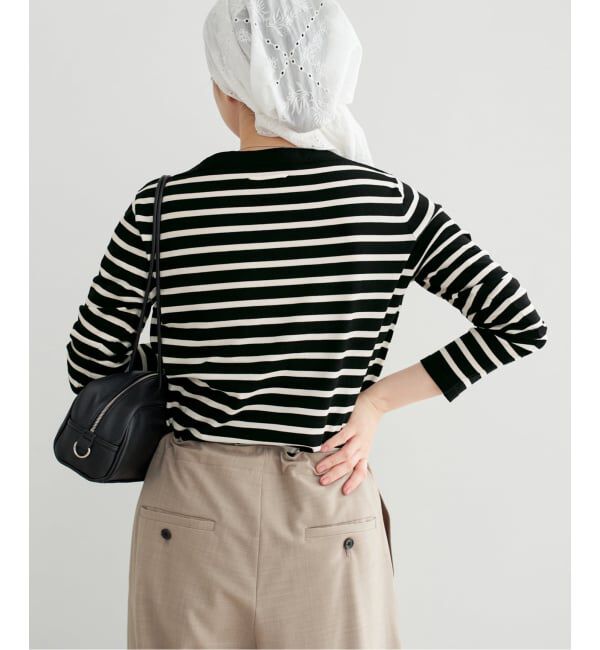 IENA「《追加2》SEATTLEボーダープルオーバー」|ニット・セーター|