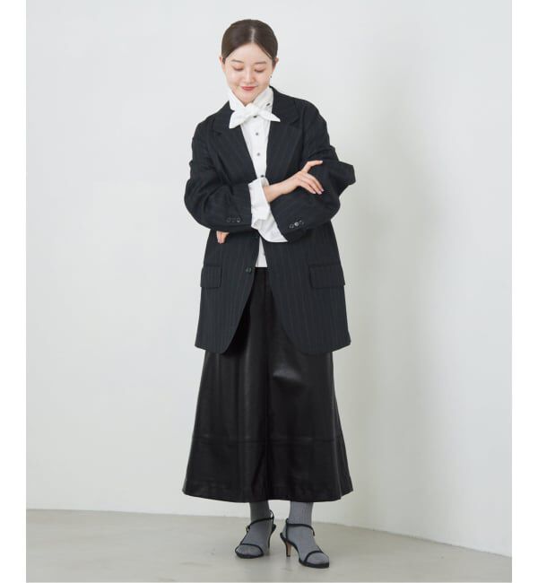 IENA「フェイクレザーフレアスカート」|スカート|