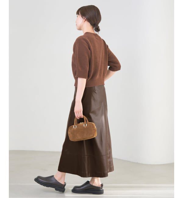 IENA「フェイクレザーフレアスカート」|スカート|