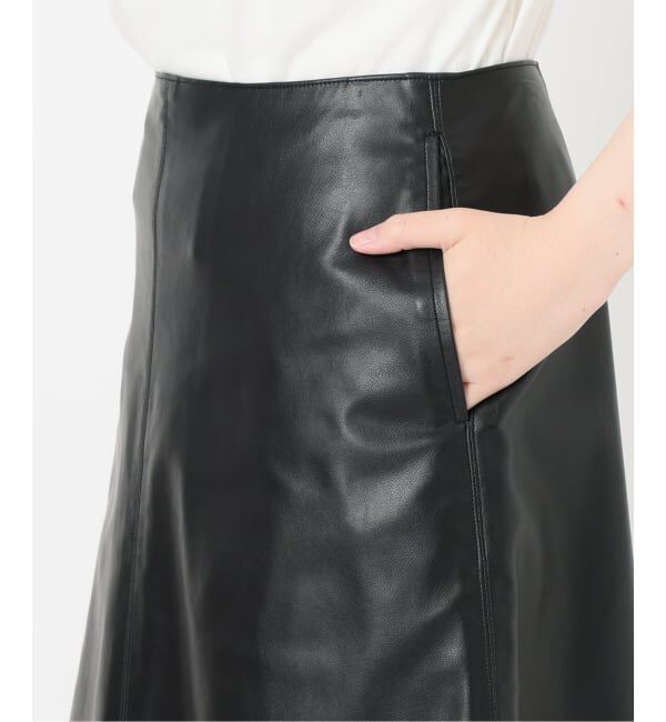 IENA「フェイクレザーフレアスカート」|スカート|