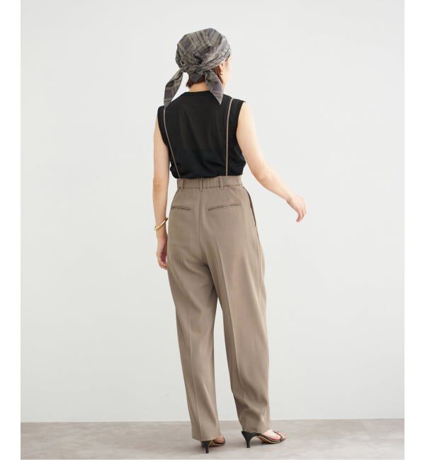 IENA「《追加5》サスペンダーツイルパンツ」|スラックス|