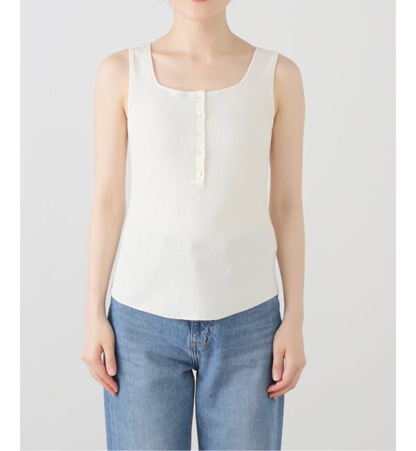 IENA「ワッフルヘンリーノースリーブ」|Tシャツ・カットソー|