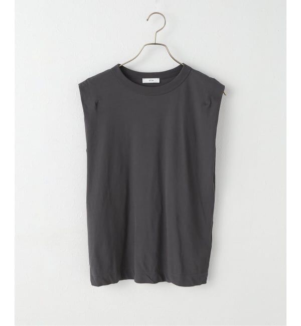 IENA「《追加》ATON/エイトン FRESCA SINGLE JERSEY ノースリーブ」|Tシャツ・カットソー|