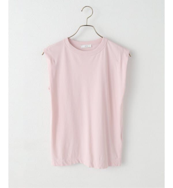 IENA「《追加》ATON/エイトン FRESCA SINGLE JERSEY ノースリーブ」|Tシャツ・カットソー|