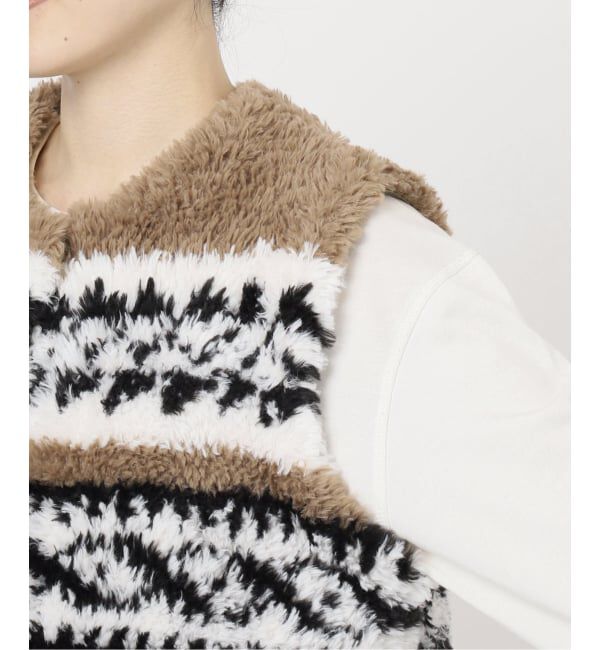 SLOBE IENA「《WEB限定/追加》フェイクファーニットベスト」|ベスト・ジレ|