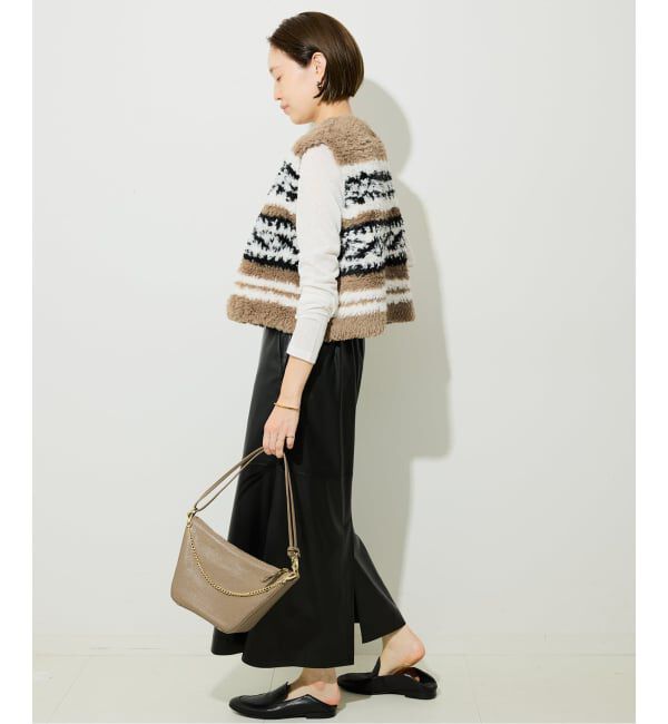 SLOBE IENA「《WEB限定/追加》フェイクファーニットベスト」|ベスト・ジレ|