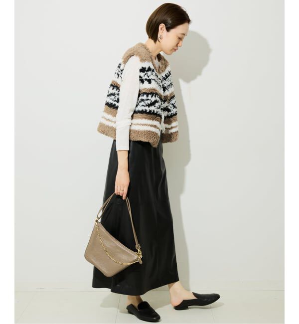 SLOBE IENA「《WEB限定/追加》フェイクファーニットベスト」|ベスト・ジレ|