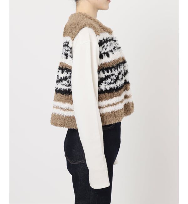 SLOBE IENA「《WEB限定/追加》フェイクファーニットベスト」|ベスト・ジレ|