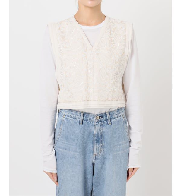 IENA「コード刺繍ジレ」|ベスト・ジレ|