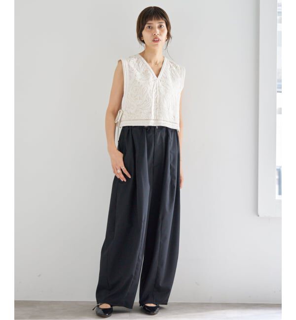 IENA「コード刺繍ジレ」|ベスト・ジレ|