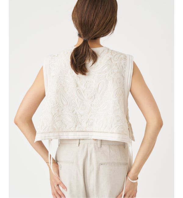 IENA「コード刺繍ジレ」|ベスト・ジレ|