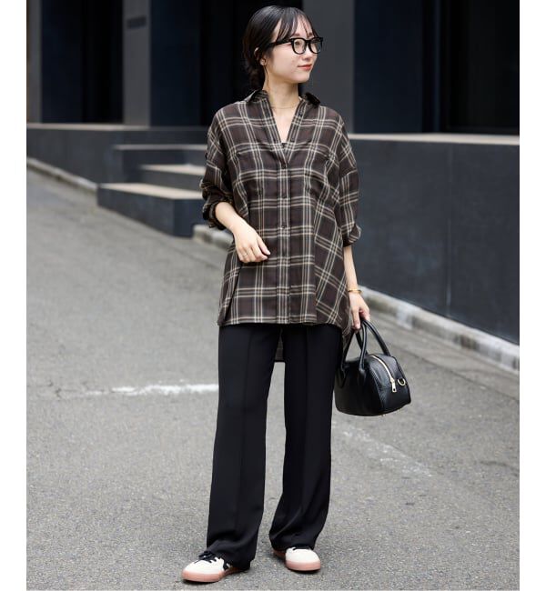 SLOBE IENA「《追加》ビエラチェックルーズシャツ」|シャツ・ブラウス|