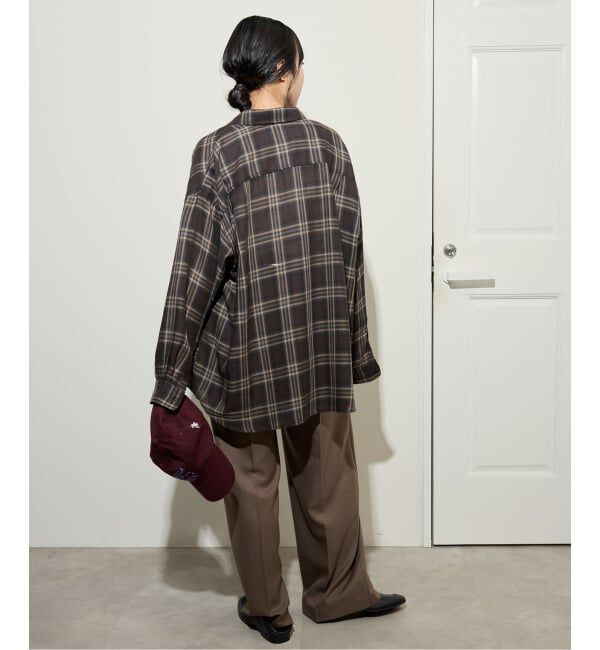 SLOBE IENA「《追加》ビエラチェックルーズシャツ」|シャツ・ブラウス|