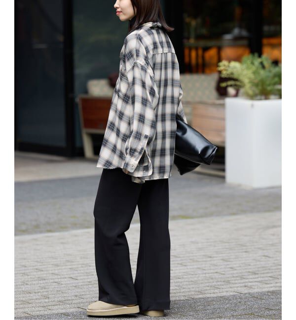 SLOBE IENA「《追加》ビエラチェックルーズシャツ」|シャツ・ブラウス|