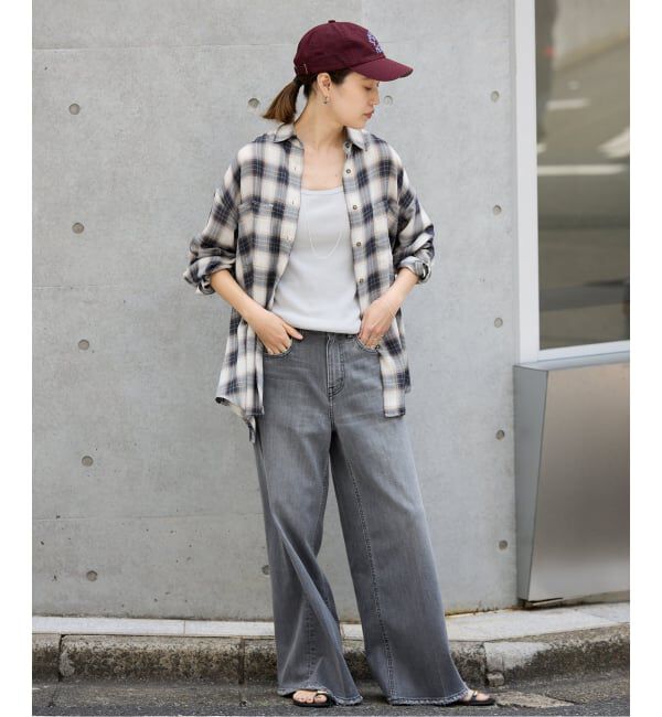 SLOBE IENA「《追加》ビエラチェックルーズシャツ」|シャツ・ブラウス|