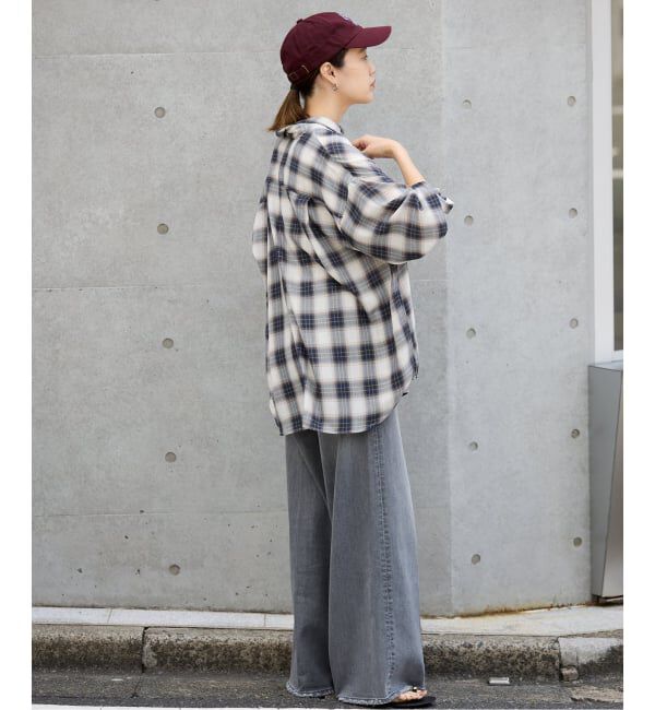 SLOBE IENA「《追加》ビエラチェックルーズシャツ」|シャツ・ブラウス|