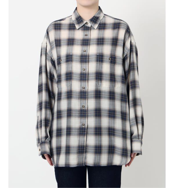 SLOBE IENA「《追加》ビエラチェックルーズシャツ」|シャツ・ブラウス|