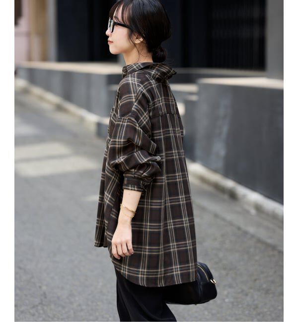 SLOBE IENA「《追加》ビエラチェックルーズシャツ」|シャツ・ブラウス|