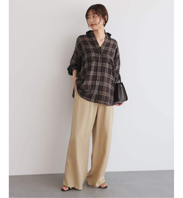 SLOBE IENA「《WEB・一部店舗限定/追加2》ビエラチェックルーズシャツ」|シャツ・ブラウス|