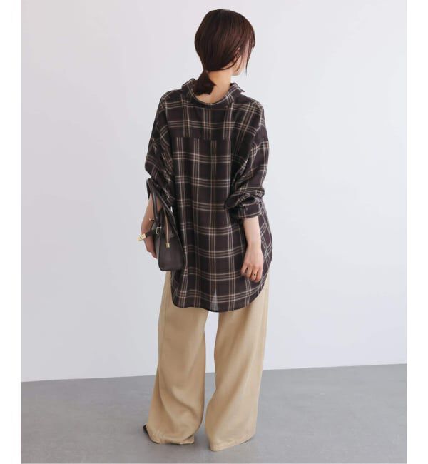 SLOBE IENA「《WEB・一部店舗限定/追加2》ビエラチェックルーズシャツ」|シャツ・ブラウス|