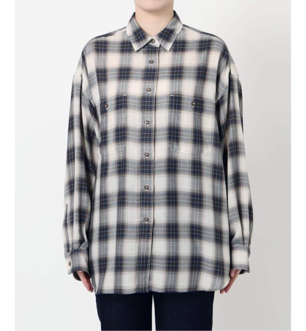 SLOBE IENA「《WEB・一部店舗限定/追加2》ビエラチェックルーズシャツ」|シャツ・ブラウス|