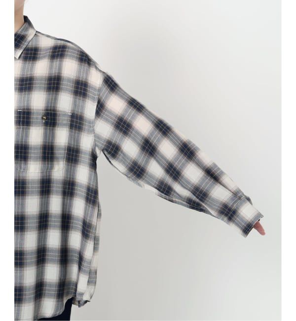 SLOBE IENA「《WEB・一部店舗限定/追加2》ビエラチェックルーズシャツ」|シャツ・ブラウス|