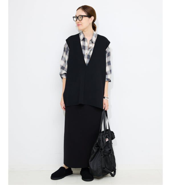 SLOBE IENA「《WEB限定/追加2》ダブルフェイスニットベスト」|ベスト・ジレ|