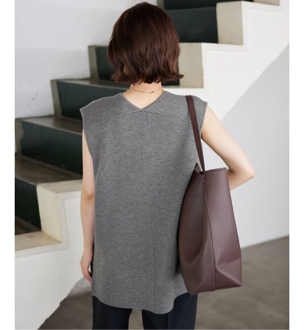 SLOBE IENA「《WEB限定/追加2》ダブルフェイスニットベスト」|ベスト・ジレ|