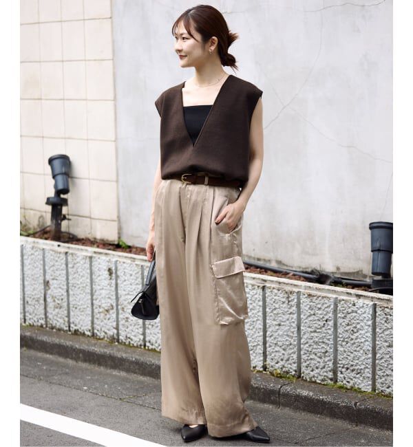 SLOBE IENA「《WEB限定/追加2》ダブルフェイスニットベスト」|ベスト・ジレ|