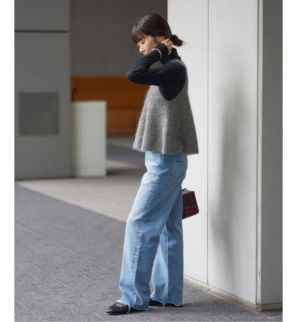 IENA「モヘヤミックスフレアタンク」|ベスト・ジレ|