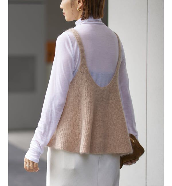 IENA「モヘヤミックスフレアタンク」|ベスト・ジレ|