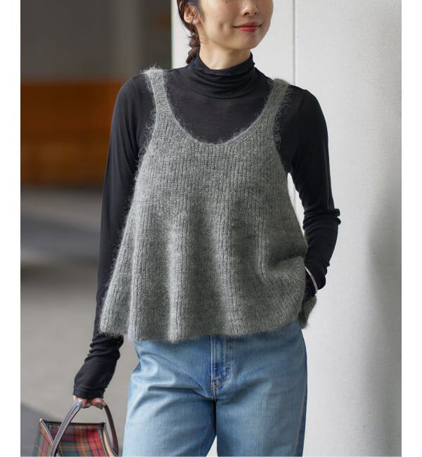 IENA「モヘヤミックスフレアタンク」|ベスト・ジレ|