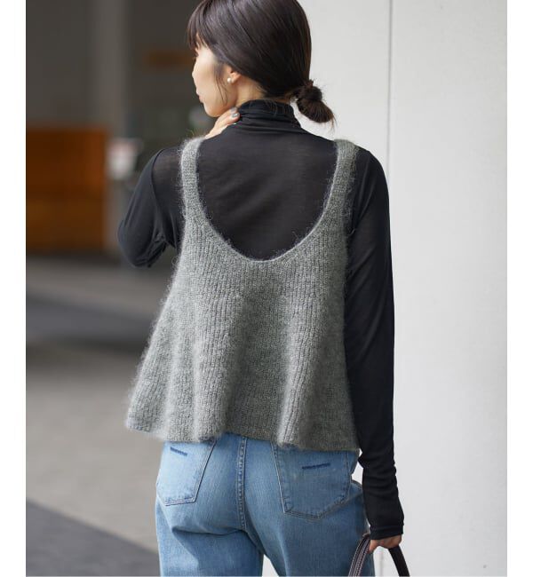 IENA「モヘヤミックスフレアタンク」|ベスト・ジレ|