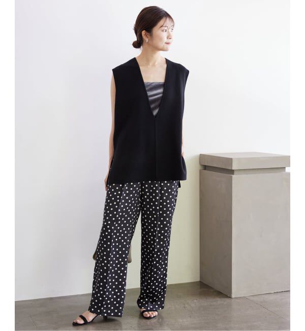 SLOBE IENA「《WEB限定/追加3》ダブルフェイスニットベスト」|ベスト・ジレ|