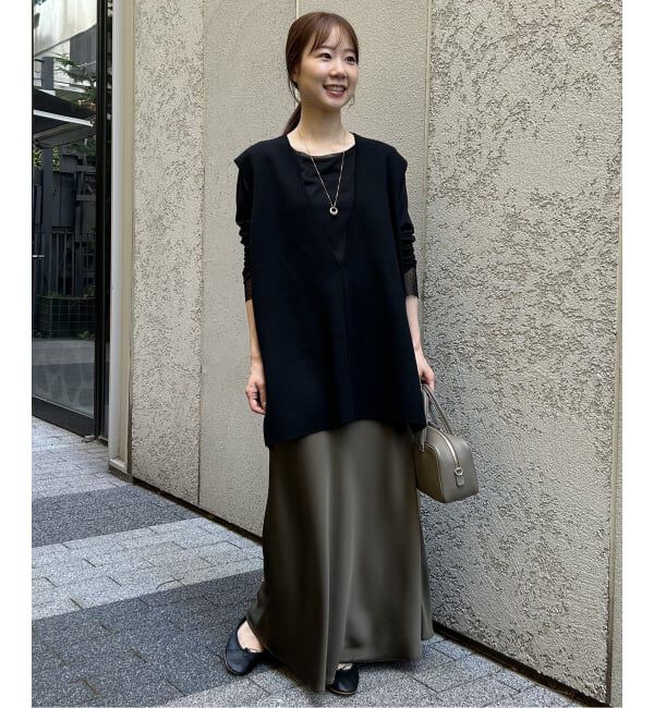 SLOBE IENA「《WEB限定/追加3》ダブルフェイスニットベスト」|ベスト・ジレ|