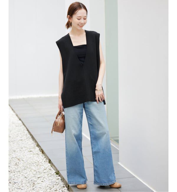 SLOBE IENA「《WEB限定/追加3》ダブルフェイスニットベスト」|ベスト・ジレ|