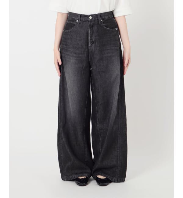IENA LA BOUCLE「《追加予約2》IENA LA BOUCLE ソフトデニムシルエットパンツ」|デニム|
