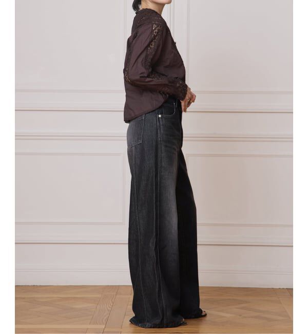 IENA LA BOUCLE「《追加予約2》IENA LA BOUCLE ソフトデニムシルエットパンツ」|デニム|