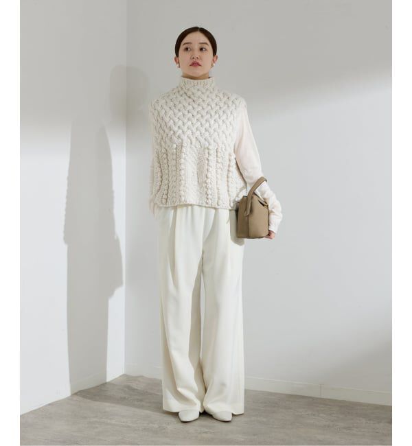 IENA「ハンドニットARANジレ」|ベスト・ジレ|