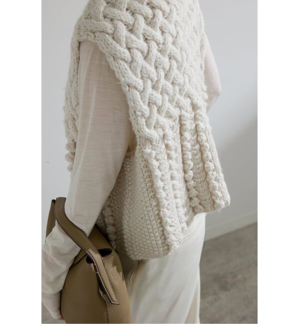 IENA「ハンドニットARANジレ」|ベスト・ジレ|