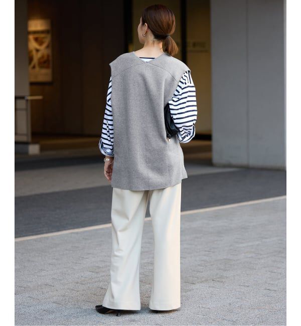 SLOBE IENA「《予約》ダブルフェイスコットンニットベスト」|ベスト・ジレ|