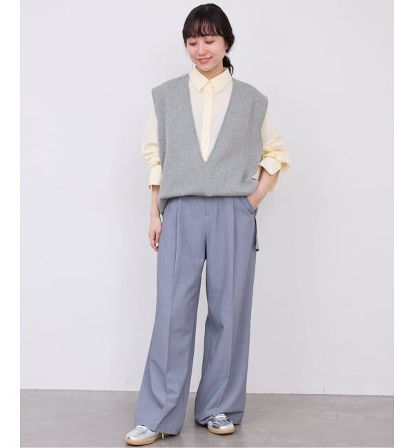 SLOBE IENA「《予約》ダブルフェイスコットンニットベスト」|ベスト・ジレ|